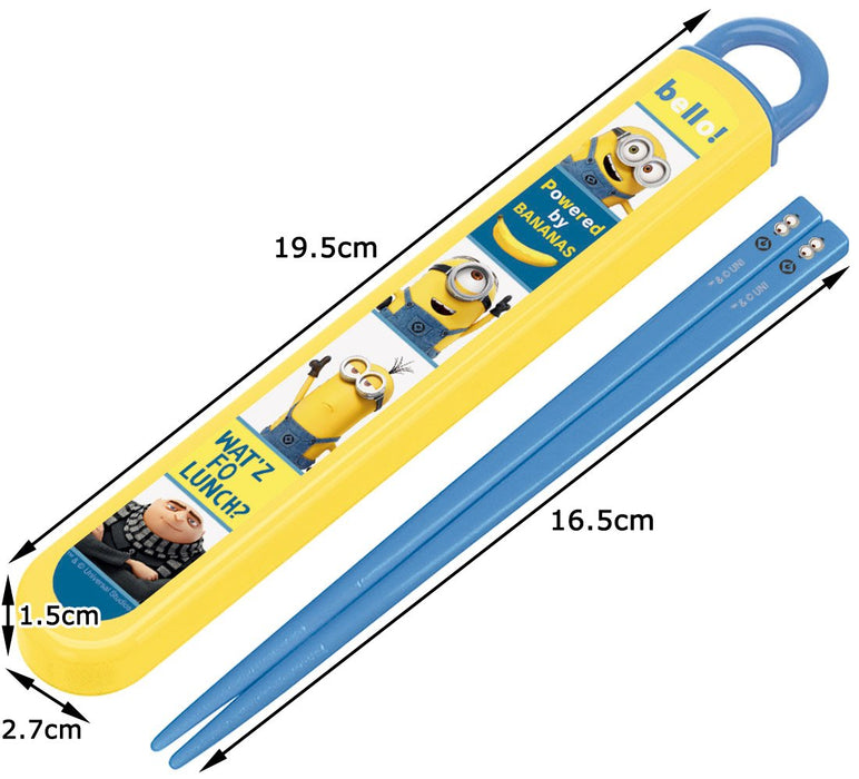 Skater Minion Themed Children's Chopstick Case Set 16.5cm ABS2AM