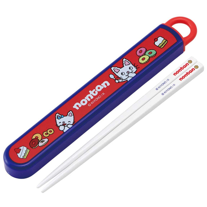 Skater Children's Antibacterial Chopsticks with Case Set Nontan 16.5cm Made in Japan ABS2AMAG-A