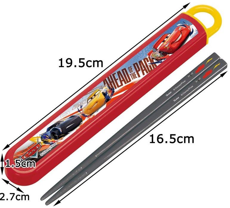 Skater Disney Cars Children's Chopstick and Case Set Made in Japan