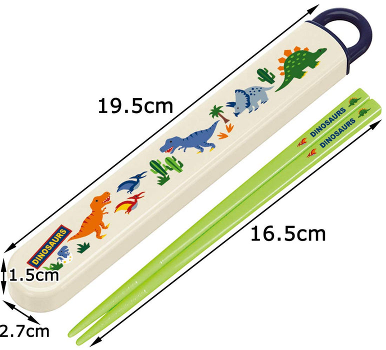 Skater Dinosaur Kids Chopsticks and Case Set Made In Japan - ABS2AM-A