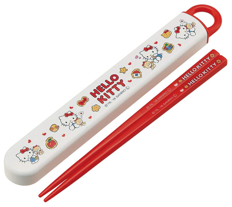 Skater Hello Kitty Children's Chopsticks & Case Set Sanrio Made in Japan ABS2AM