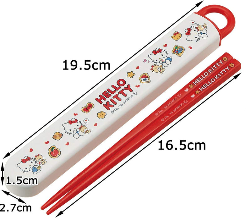 Skater Hello Kitty Children's Chopsticks & Case Set Sanrio Made in Japan ABS2AM