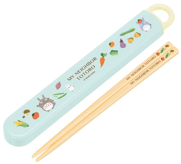 Skater My Neighbor Totoro Children's Chopsticks & Case Set 16.5cm Vegetable Color Made in Japan Ghibli