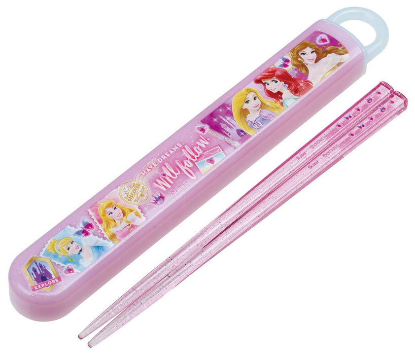 Skater Disney Princess Children's 16.5cm Chopsticks and Case Set Made in Japan ABS2AM