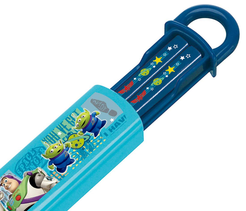 Skater Disney Toy Story 19 Children's Chopstick and Case Set Made in Japan