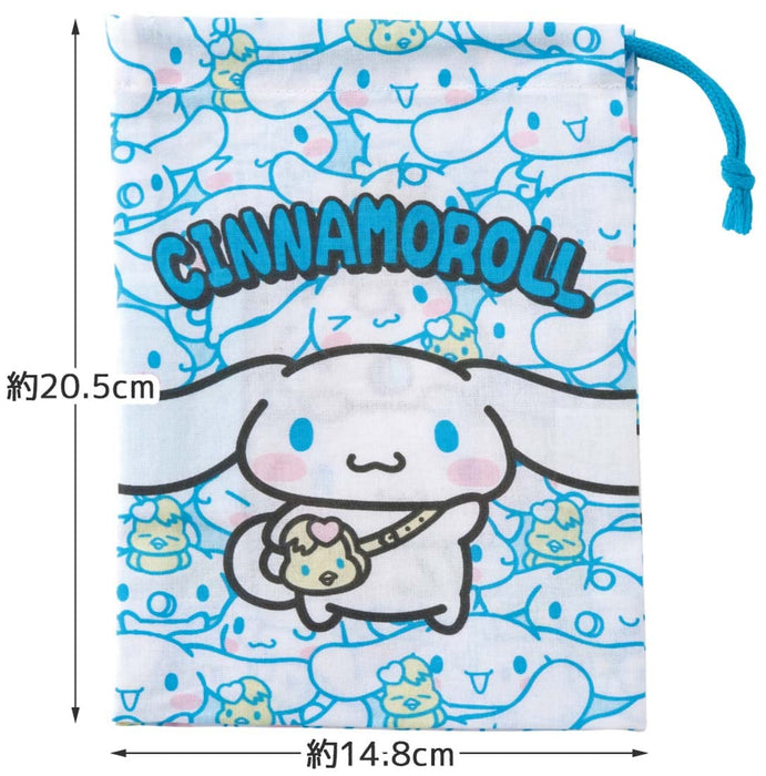 Skater Cinnamoroll Children's Cup Bag 21 x 15 cm Ushirou Shiro Sanrio Japan Made