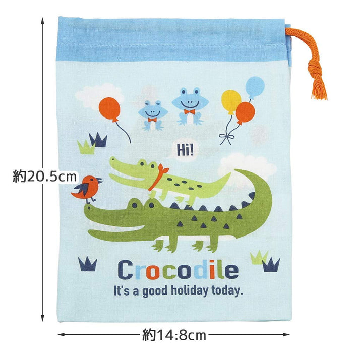 Skater Kinder Krokodil Camping Becher Tasche 21x15 cm Made in Japan