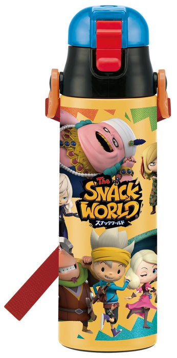 Skater 580ml Stainless Steel Water Bottle for Kids - Snack World Series Sdc6N