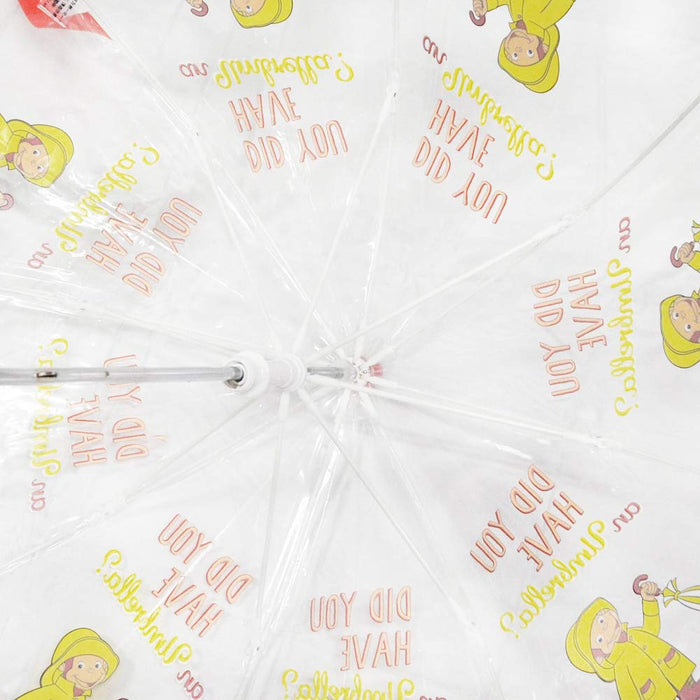 Skater Curious George Kinder-Regenschirm aus Vinyl, 40 cm lang, UBV2