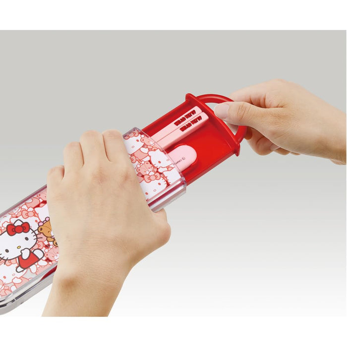Skater Hello Kitty Kids Lunch Box Set with Chopsticks and Spoon Made in Japan- Japan Figure Store - #1 Bring To You The Best Japanese Goods