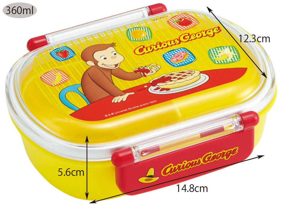 Skater Curious George Children's Lunch Box 360ml - Made in Japan Qaf2Ba