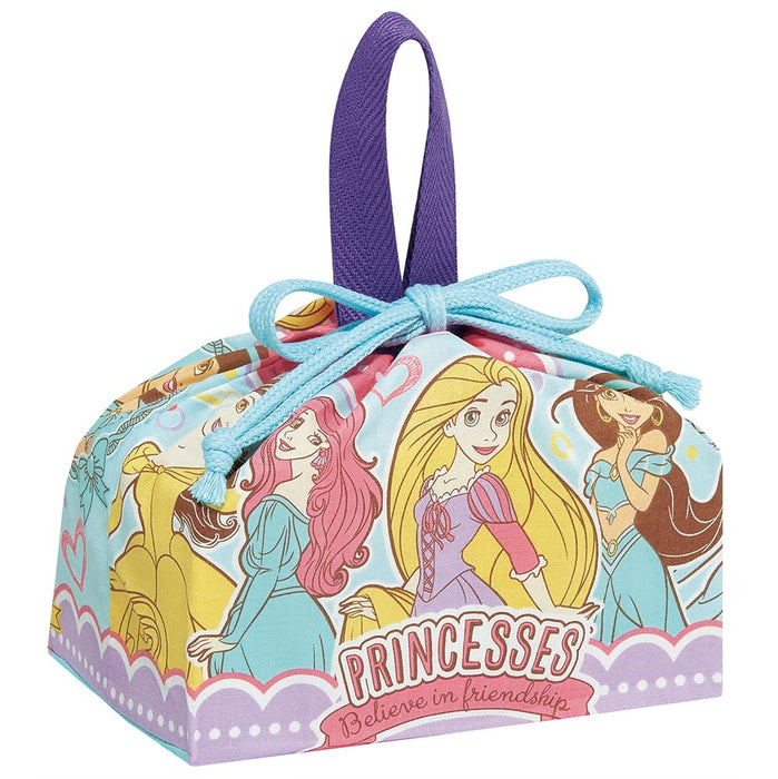 Skater Disney Princess Lunch Box Drawstring Bag for Kids Made in Japan