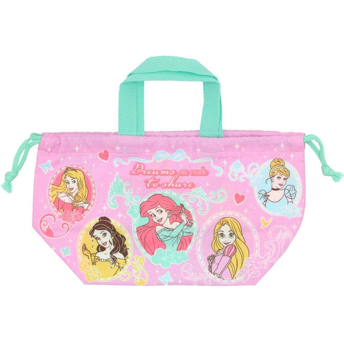 Skater Disney Princess Children's Lunch Box and Drawstring Bag Set Made in Japan