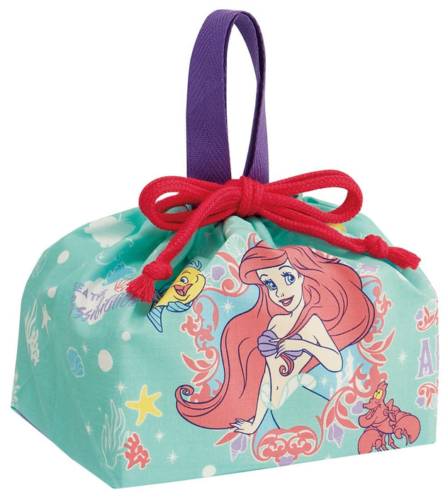 Skater Ariel Disney Kids Lunch Box and Drawstring Bag Set Made in Japan