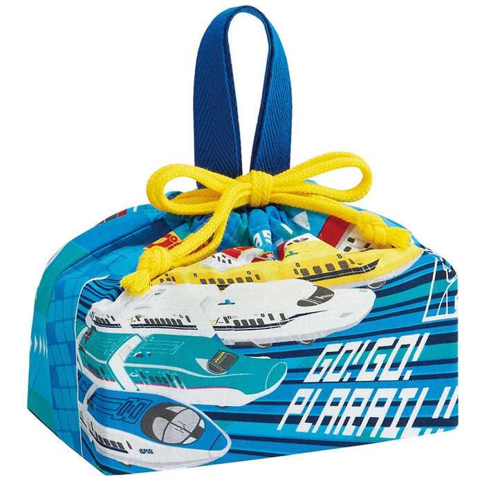 Skater KB7-A Plarail 22 Lunch Box and Drawstring Bag for Boys - Made in Japan