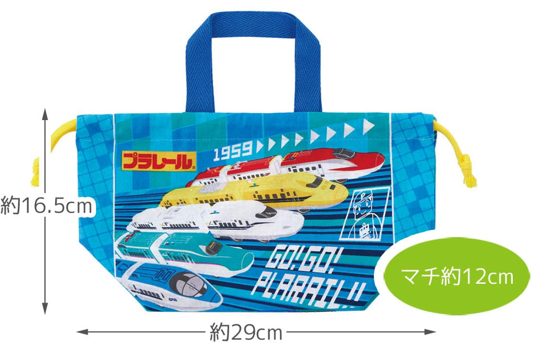 Skater KB7-A Plarail 22 Lunch Box and Drawstring Bag for Boys - Made in Japan