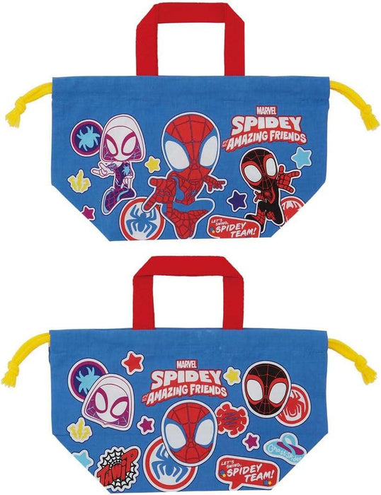 Skater Spider-Man Lunch Box Sac à cordon pour garçons Gusset 22 Fabriqué au Japon