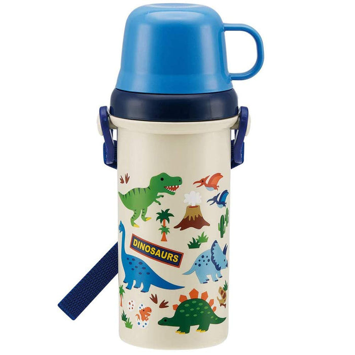 Skater Kids 480ml Dinosaur Plastic Water Bottle with Cup for Boys - PSB5KDA