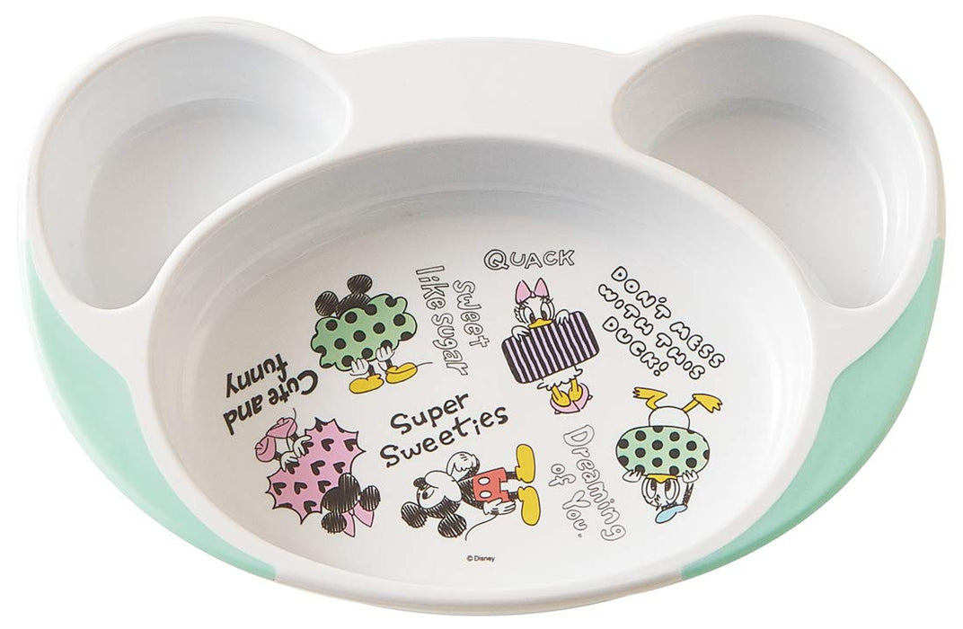 Skater Disney's Mickey Sketch Assiette à déjeuner facile à ramasser pour enfant Vaisselle pour bébé