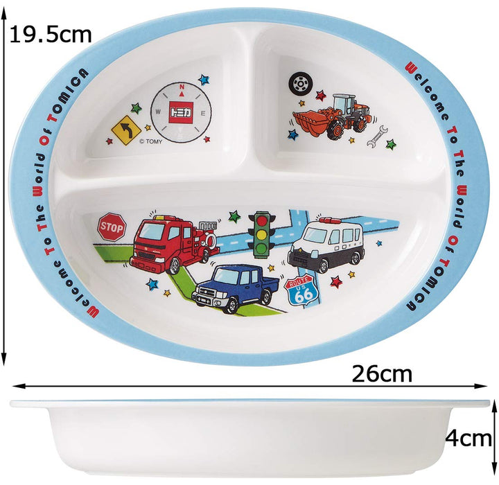 Skater 750ml M370-A Tomica Kids Melamine Lunch Plate Skater Children's Dish