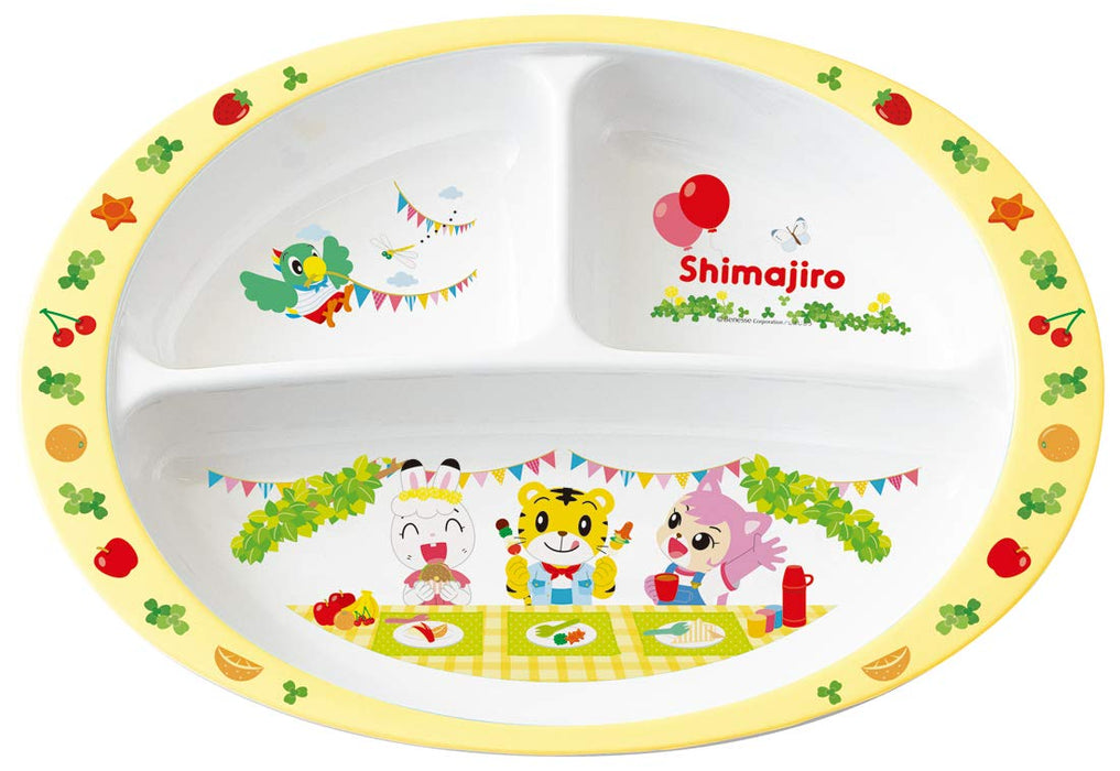 Assiette à déjeuner pique-nique Skater Shimajiro pour enfants - 750 ml mélamine M370