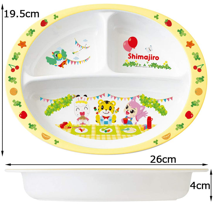 Skater Shimajiro Picnic Lunch Plate for Children - 750Ml Melamine M370