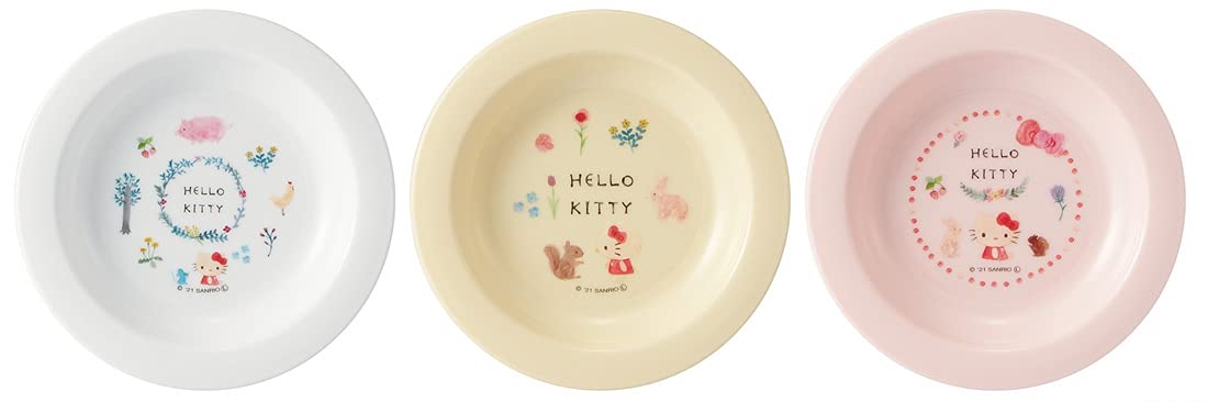 Skater Hello Kitty Children's Plate Set of 3 12cm - Sanrio Made in Japan