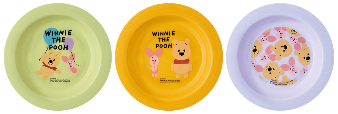 Skater Winnie The Pooh Children's Small Plates Set 15cm Made in Japan Set of 3
