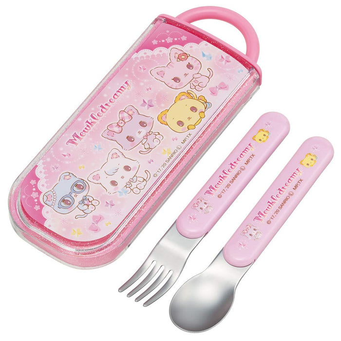 Skater Mewl Dreamy Friends Children's Spoon and Fork Set 13cm Made in Japan