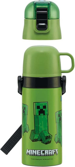 Skater Kids Stainless Steel Water Bottle 420ml Cup 350ml Drink Lightweight Insulated Minecraft Design