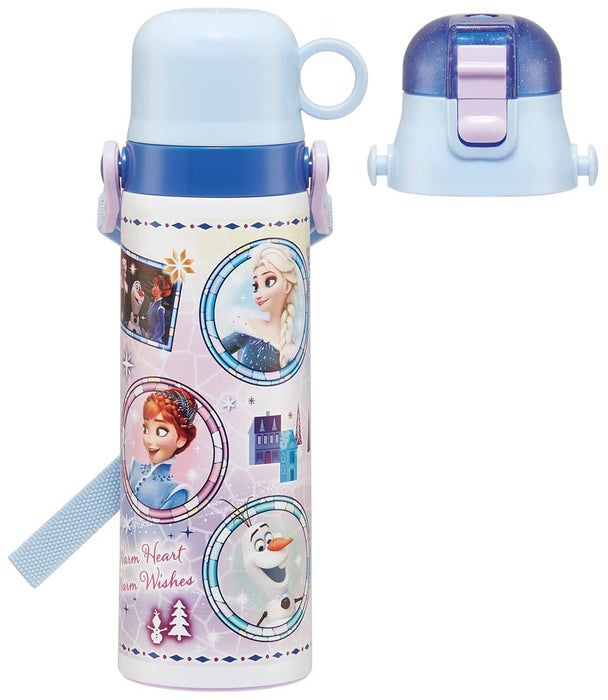 Skater Kids' Disney Frozen Stainless Steel Water Bottle Lightweight Child-Friendly Insulated 580ml Cup