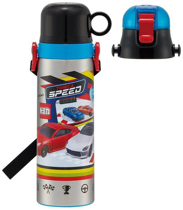 Skater Kids' Stainless Steel Water Bottle 580ml Lightweight Thermal Sports Bottle - Tomica 23 Design