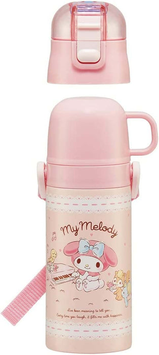 Skater My Melody 420ml Stainless Steel Water Bottle for Girls - Lightweight Thermal Insulated
