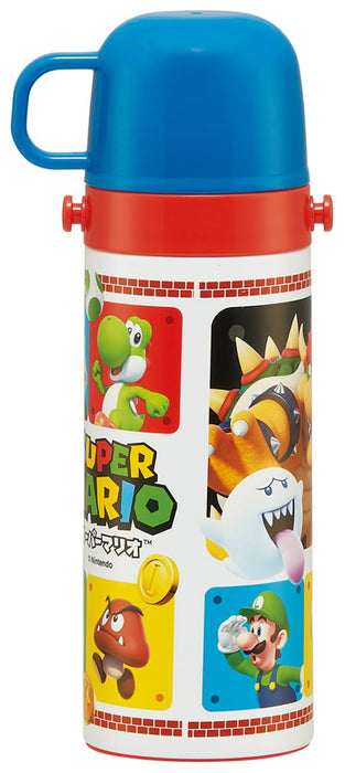 Skater Kids Super Mario 23 Thermal Water Bottle Lightweight Stainless Steel 470ml