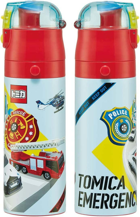 Skater Tomica 23 Kids Water Bottle - Light Stainless Steel Dual-Use Thermal 470Ml - Child-Friendly Sports Bottle