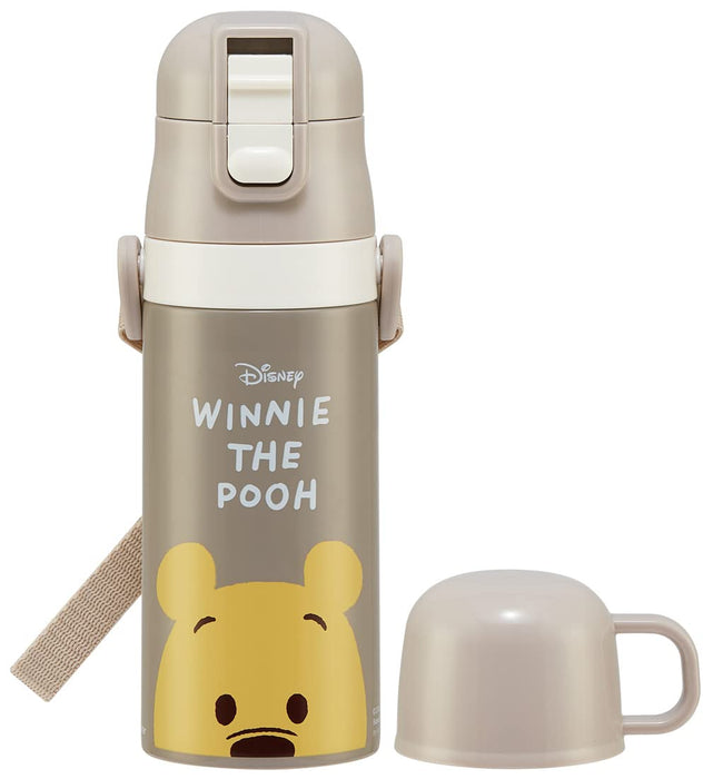 Skater Winnie The Pooh Kids Stainless Steel Water Bottle 410ml Thermal Insulation Lightweight for Girls
