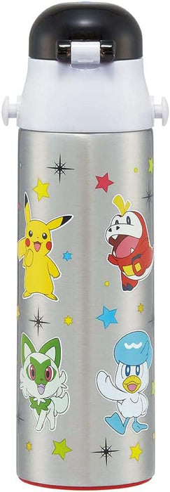 Skater Pokemon 23N Kids Stainless Steel Water Bottle 580Ml Lightweight & Cold-Keeping