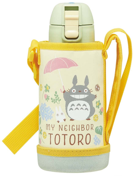 Skater Totoro Wasserflasche für Kinder, Edelstahl, 600 ml, leicht, weite Öffnung, kinderfreundlich