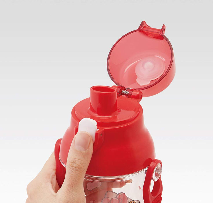 Skater Hello Kitty Cookie Wasserflasche für Mädchen, 480 ml, transparent, hergestellt in Japan