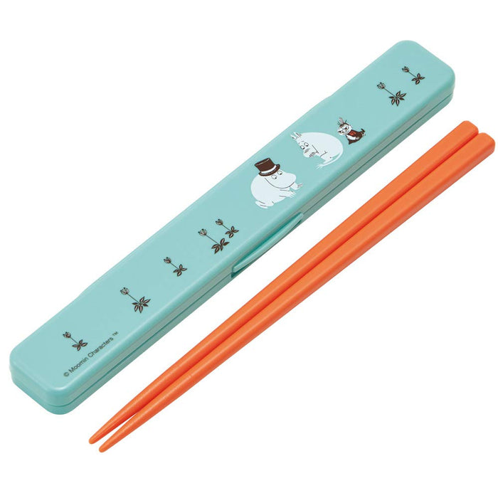 Skater Moomin Color 18cm Chopsticks and Case Set Made in Japan