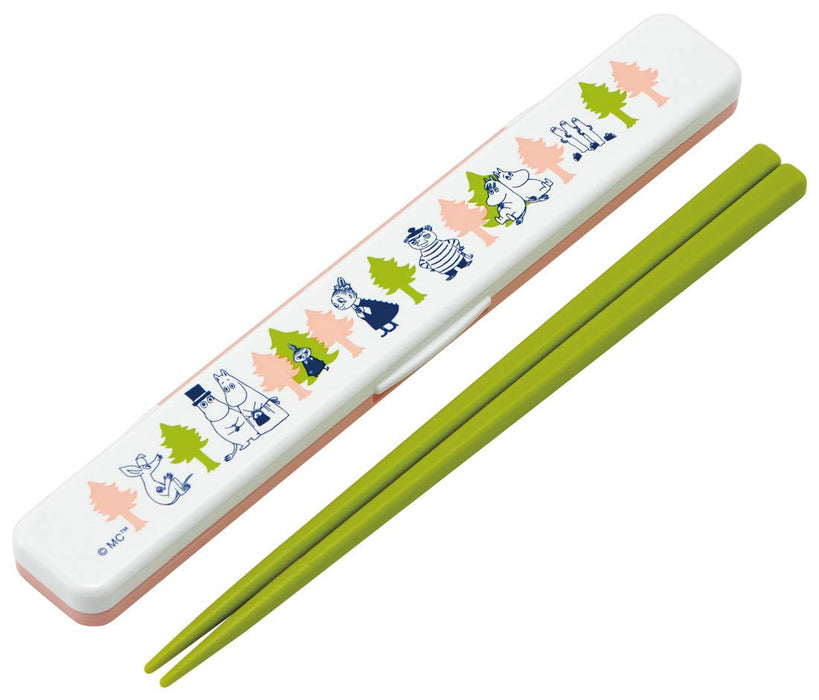 Skater Moomin Puto ABC3 - 18cm Chopsticks and Case Set