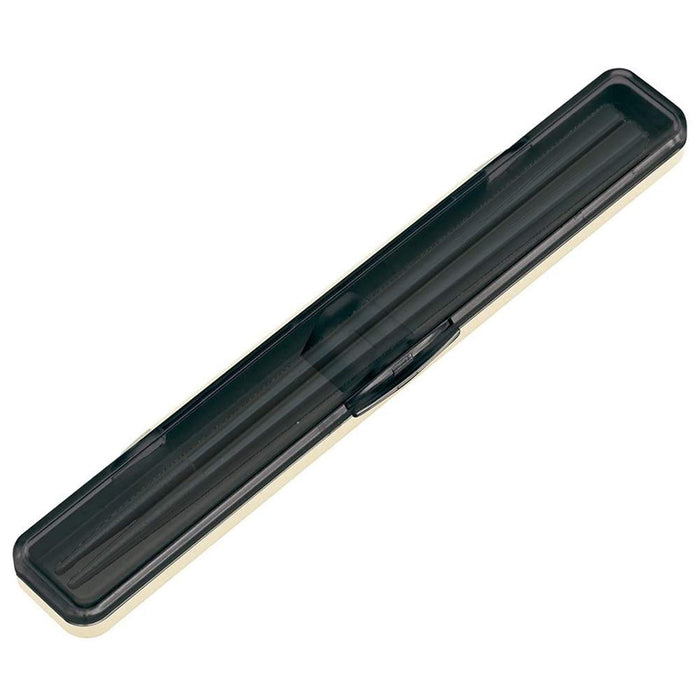 Skater 18cm Retro French Black Chopsticks Set with Case - Made in Japan