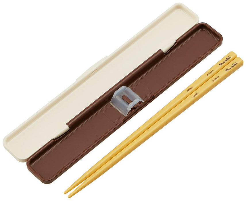 Skater Winnie The Pooh Chopsticks And Case Set 18cm Premium Japanese-Made