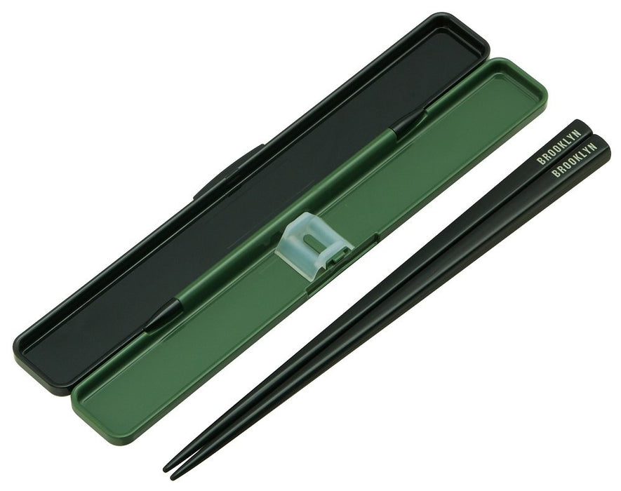 Skater 19.5cm Chopsticks Set with Case Brooklyn Silent Made in Japan ABC4-A