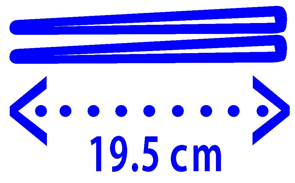 Skater Essstäbchen- und Etui-Set 19,5 cm Mode Line Design Schwarz – ABG4-Serie