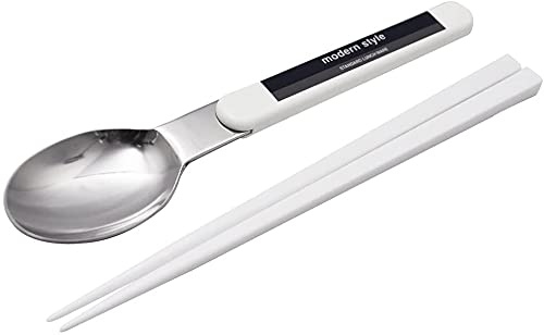 Skater Modern Style 18cm Chopsticks and Spoon Set Made in Japan