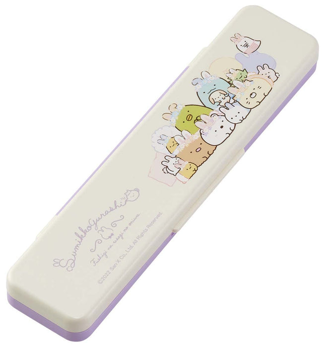 Skater Sumikko Gurashi Rabbit Garden Chopstick Spoon Set 18cm Antibacterial Japan