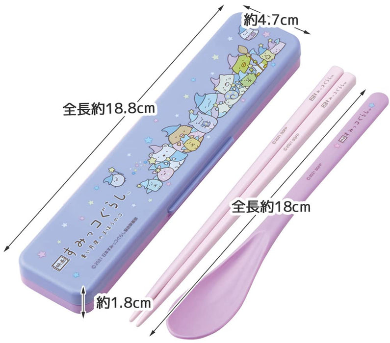 Skater 18cm Antibacterial Chopsticks and Spoon Set Sumikko Gurashi 2 Made in Japan