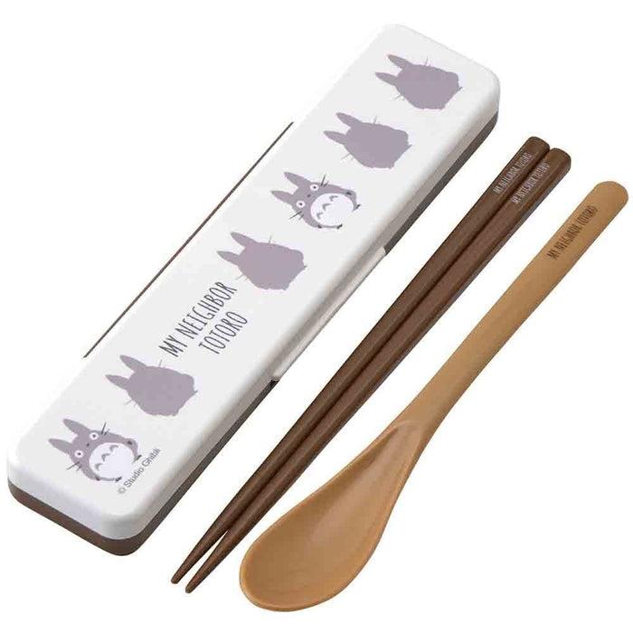 Skater Antibacterial 18cm My Neighbor Totoro Silhouette Chopsticks And Spoon Set Made in Japan