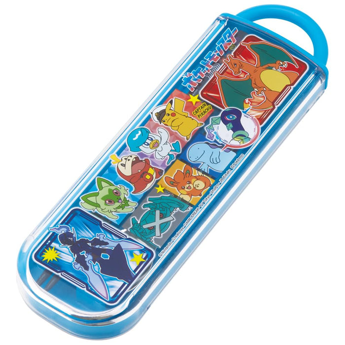 Skater Antibacterial Chopsticks and Spoon Set Pokemon 24 Made in Japan